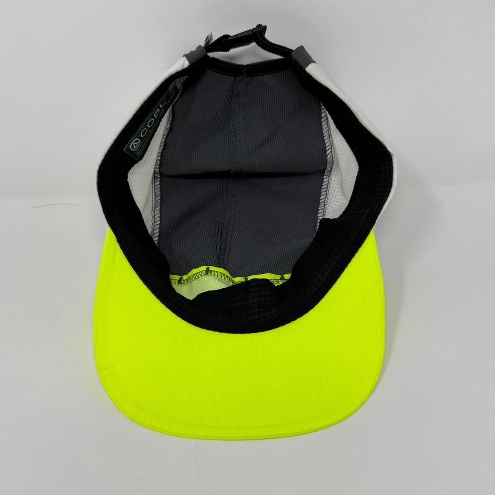 Coal Headwear Neon Yellow Black White Mesh Running Cap Hat - Picture 9 of 10